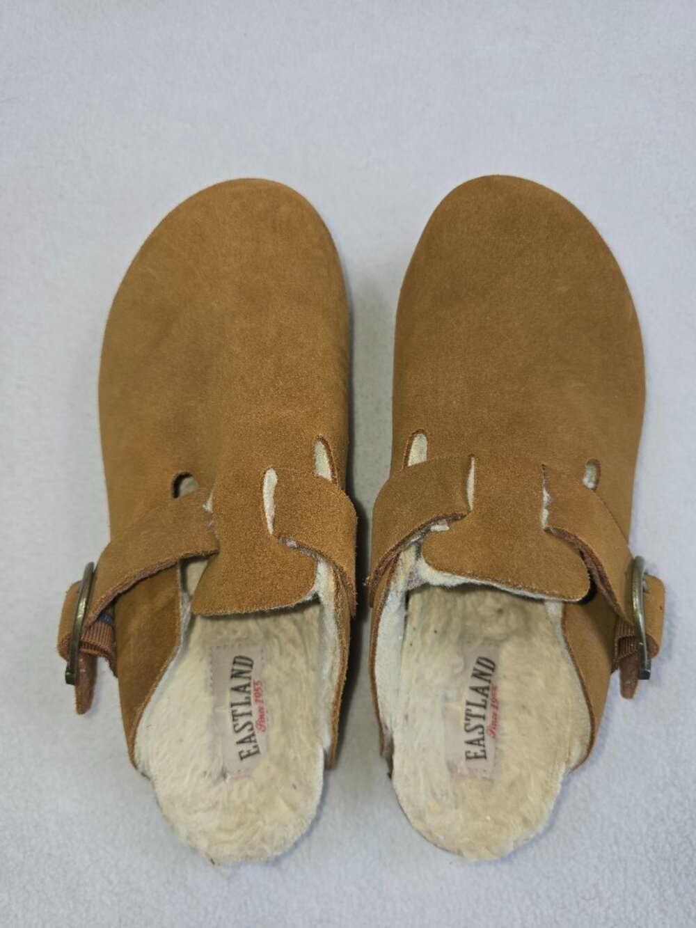 Eastland Womens Gina-Lined Clogs Size 6M Tan Suede Slip-On - Picture 7 of 7